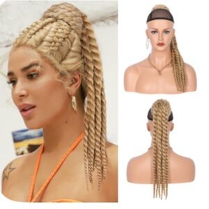 Youthfee Twisted Braided Ponytail Hair Extensions for Women